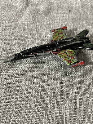 Retro Matchbox Skybusters Attack Jet 2001 Diecast Negro con Verde y Rojo F-18 Foto 1 de 4