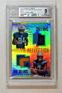 2017 Illusions Rookie Dual Patch Blue Corey Davis Mike Williams 7/25 BGS 9