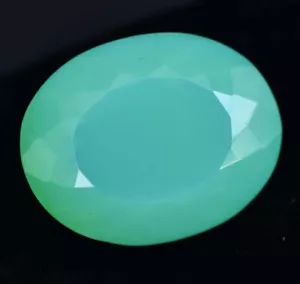 40.90 Ct Natural Oceanside Green Emerald Opal Unheated Certified Oval Gemstone - Picture 1 of 7