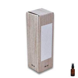 Scatola per boccetta-flacone ambrato Da 20 ml. “legno design” stock 25 pezzi - Foto 1 di 3