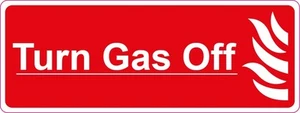 Turn Gas Off 200x75mm - Danger - Health & Safety signs/stickers - Picture 1 of 3