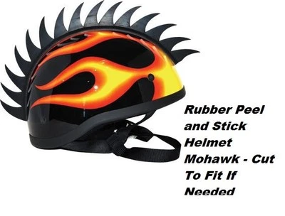 hard hat helmet rubber peel stick mohawks hardhats horse helmets bmx skate SAW - Image 1 of 4