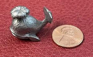 Vintage Miniature Whale By Pewter Image Baby Beluga Whale 1” - Picture 1 of 5