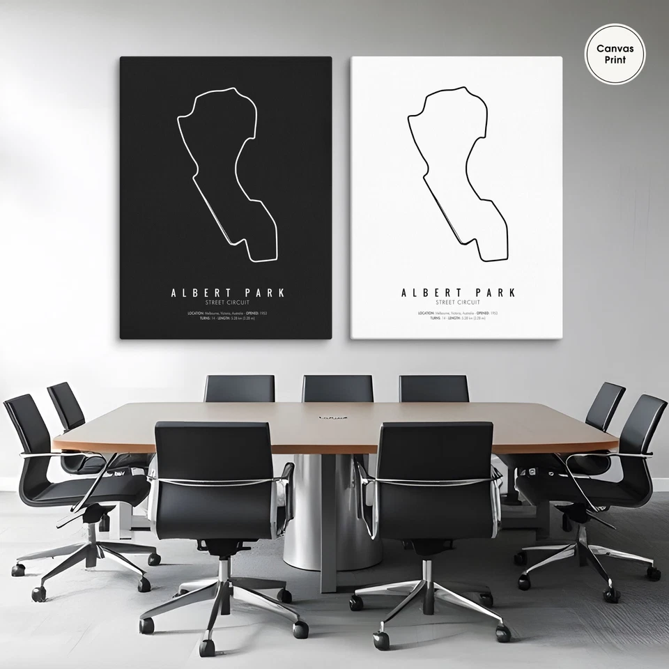 Albert Park Circuit, F1 Circuit, F1 Circuit Wall Art, F1 Race Track, F1 Circuit - Image 1 of 1