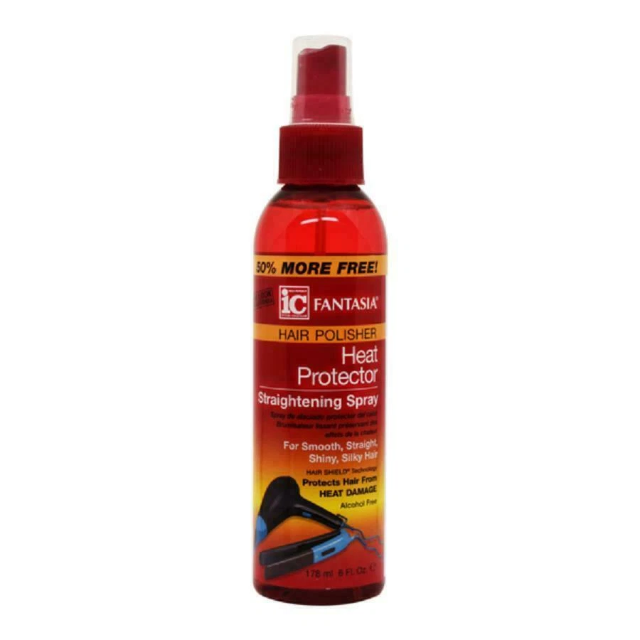FANTASIA IC HAIR POLISHER HEAT PROTECTOR STRAIGHTENING SPRAY OVERCOMES FRIZZ 6OZ