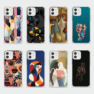 CASE FOR IPHONE 15 14 13 12 SE SHOCKPROOF PHONE COVER AESTHETIC MODERN ART - Picture 1 of 34