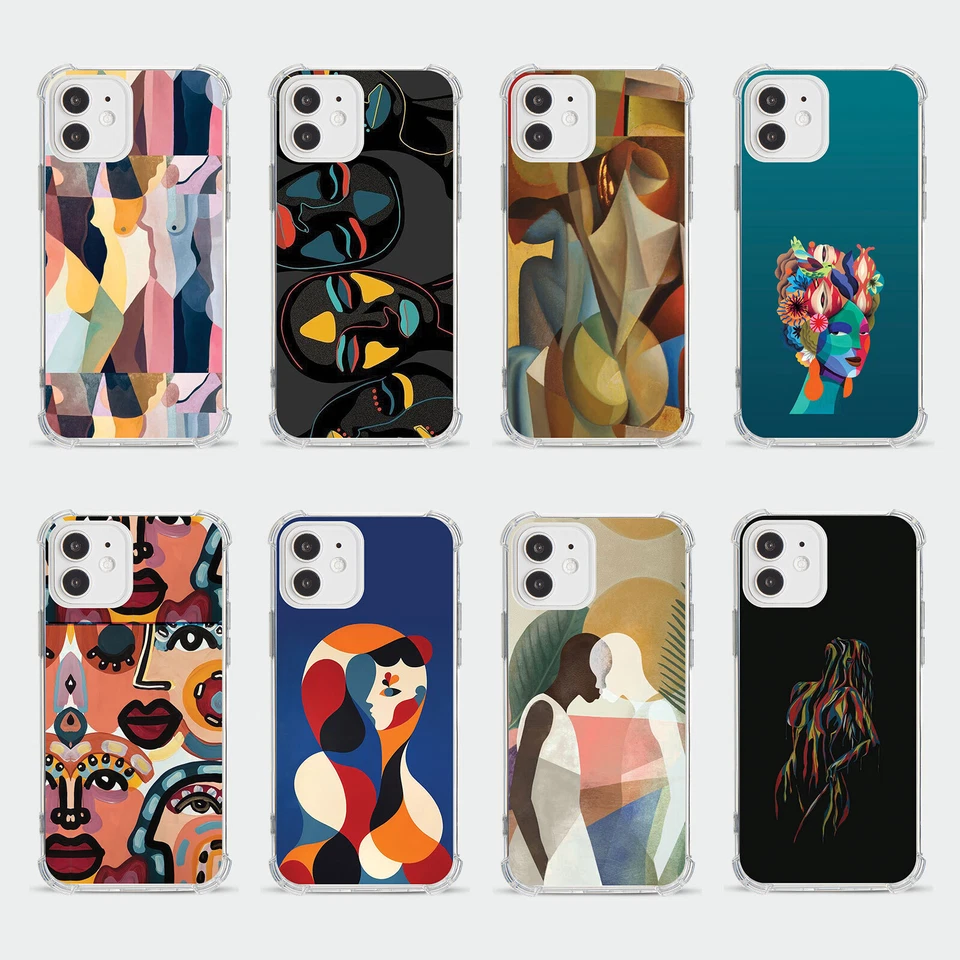 CASE FOR IPHONE 15 14 13 12 SE SHOCKPROOF PHONE COVER AESTHETIC MODERN ART - Image 1 of 1