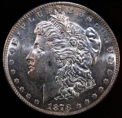 1878-S MORGAN SILVER DOLLAR 90% $1 COIN BU UNCIRCULATED Cover