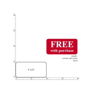 Printed Business Labels 1" x 2"  Rectangle 5,000 Custom Stickers, 1-Color, Rolls - Bild 1 von 4