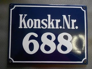 Konskr. Nr. 688 alte, große Hausnummer Emaille - Bild 1 von 1