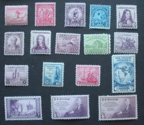 US Stamps Mint NH 1932 1933 1934 Year Sets Scott 716-719 724-729 732-734 736-739 Cover