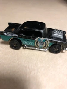 VINTAGE Hot Wheels 57 Chevy Loose Minty Black Robo Zoo FREE SHIPPING - Picture 1 of 7