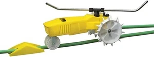 Nelson Rain Train 13,500 Square Feet Cast Iron - Traveling Lawn Sprinkler Yellow - Picture 1 of 8