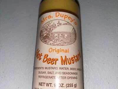 MRS. DUPEYS Mrs. Dupey’s Original Hot Beer Mustard 9oz Bottle From Cadott Wisconsin