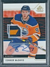 2018-19 SP Game Used CONNOR MCDAVID Red Spectrum Auto Premium Material 2/5 SSP!!