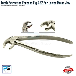 Dental Tooth Extraction Fig #22 Forceps Lower Molars Jaw Forceps Lab Pliers - Picture 1 of 8