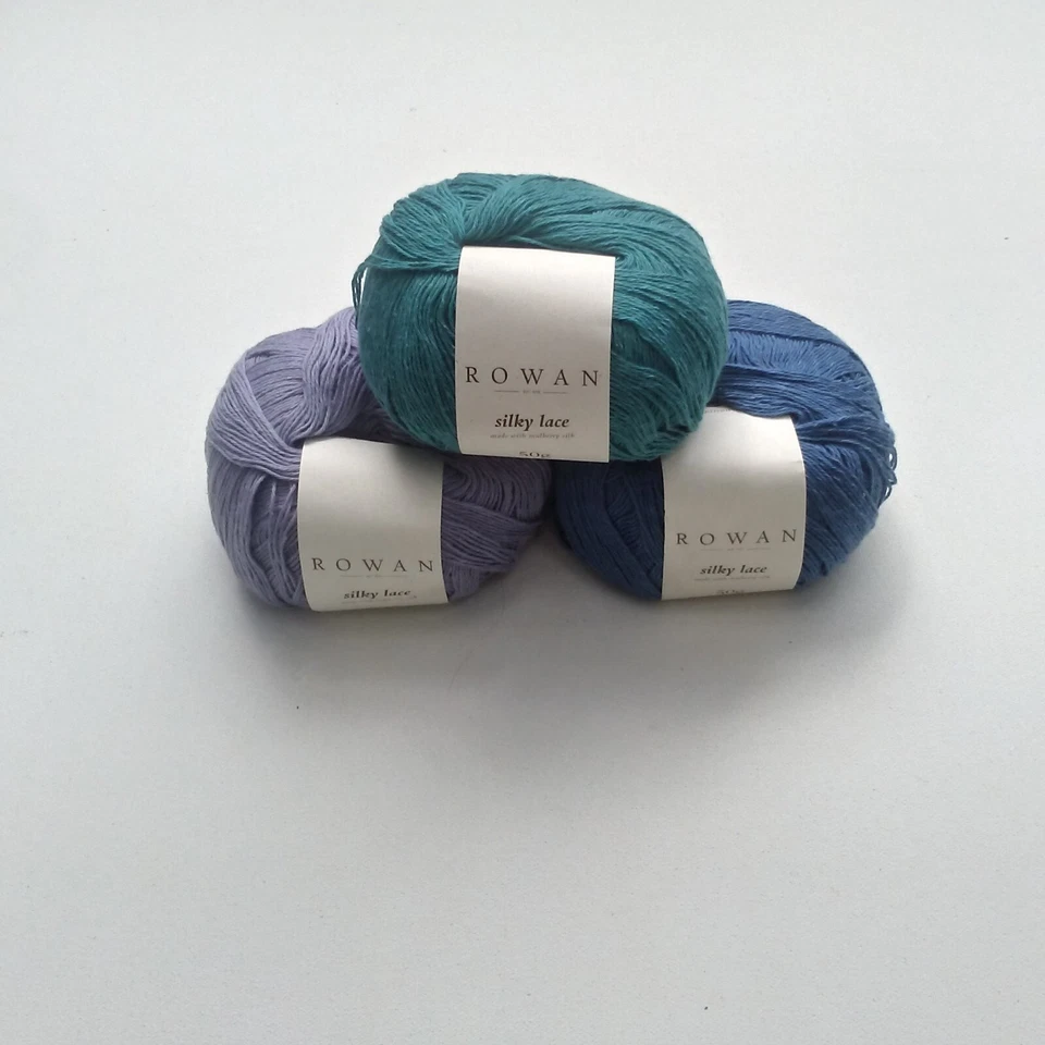 Rowan 'Silky Lace' (65%Cotton,35% Silk)337yds,50g,Mixed Lot of 3, #008,#003,#007 - Image 1 of 1