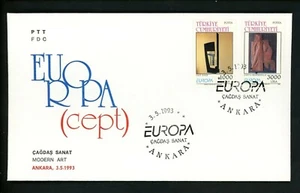 Postal History Turkey FDC #2569-2570 Europa Sculptures Bara Muridoglu 1993 - Picture 1 of 2