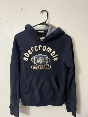Abercrombie & Fitch Hoodie Kids XL Muscle Pullover Athletic Dept Blue No Drawstr - Image 1 of 4
