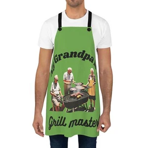 Apron, Grill Master Grandpa, Xmas gift, Barbecue Chef Apron, Father's Day - Picture 1 of 4