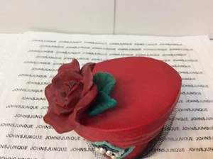 RED HAT SOCIETY RESIN RED HAT WESTLAND FIGURINE WITH RED ROSE NEW WITH TAG - Picture 1 of 4