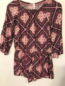 Justice Girls Shorts Romper, Multicolored, 3/4 Sleeves, Size 18 - Picture 1 of 5