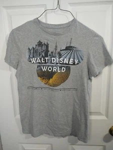 Disney Parks Walt Disney World Woman S Grey Short Sleeve Tee - Picture 1 of 8