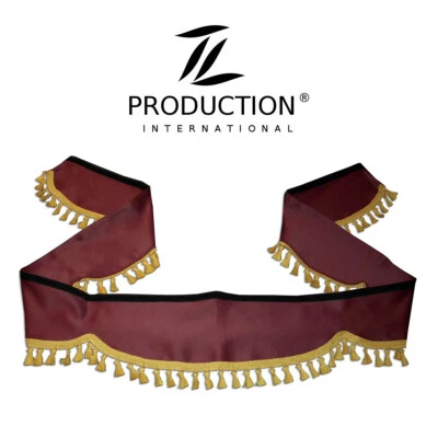 LKW Frontscheibenborde DAF EURO 6 (XF106) Space Cab Bordeaux-Gelb Klettband X04 - Bild 1 von 4