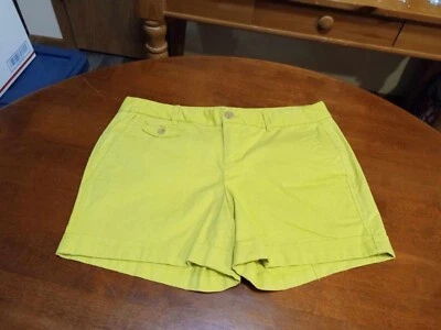 Banana Republic Womens Yellow City Chino Cuffed Stretch Shorts Sz 4 - Image 1 of 4
