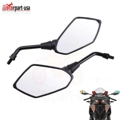 Espejos retrovisores laterales universales para moto scooter de 10 mm para Honda Yamaha Foto 1 de 4