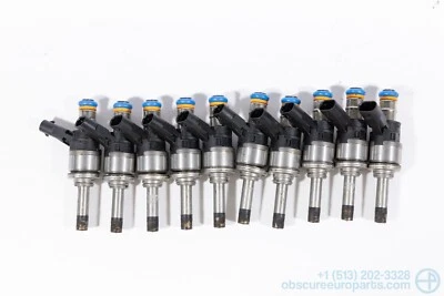 Juego de 10 inyectores de combustible usados Audi R8 Lamborghini Huracan V10 5.2 FSI Foto 1 de 2