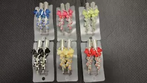 12pcs Dragonfly Hair Clip Clamp Metal Alligator Claw Crystal Rhinestone Lot 3" - Picture 1 of 6