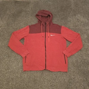 Nike 2015 Full Zip Hoodie Jacket Men’s Large Red Two Tone Tracksuit Style Retro - Picture 1 of 8