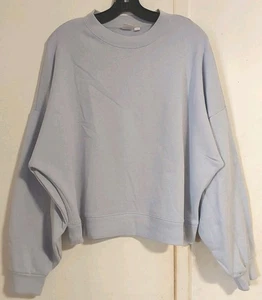 Gap Size Small Pullover Round Neck Oversized Fleece Sweatshirt in Light Blue - Picture 1 of 6