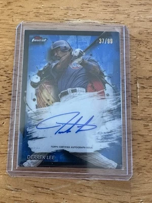2024 Topps Finest Finest Auto/99 Derrek Lee #FA-DL Auto Chicago Cubs Salón de la fama Foto 1 de 2