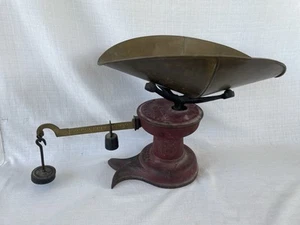 Vtg 1900s Antique HOWE MERCANTILE SCALE Cast Iron Brass 2-TOE CROW'S FOOT 5066 - Picture 1 of 17