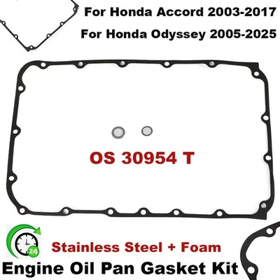For Honda Accord Odyssey Engine Oil Pan Gasket Kit Ridgeline Pilot OS 30954 T - Image 1 of 4