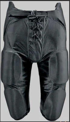A29-Martin Black Youth Extra Small 7pc Integrated Pad Dazzle Football Pants - Image 1 of 3