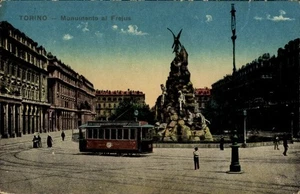 Ak Torino Turin Piemonte, Monumento al Frejus, Straßenbahn,... - 4693866 - Picture 1 of 2