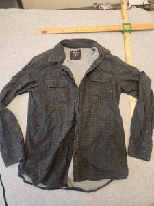 Vans Johnny Layton Shirt Mens Large Gray Button Down Long Sleeve Skate Flannel - Picture 1 of 12