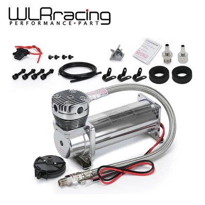 480C Single Compressor CHROME 200 psi Air Ride Suspension Train Horns 3/8 NPT - Image 1 of 4