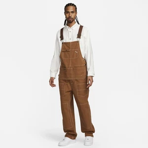 NIKE CARPENTER OVERALL DENIM DUNGAREES SIZE M (FN3120 281) TAN BROWN - Picture 1 of 5