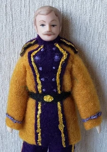 Vintage Doll Dollhouse Miniature Doll Male Military or Royalty Uniform - Picture 1 of 11