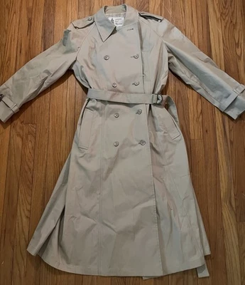 London Fog Maincoats Beige Belted Lined Trench Coat Women 16 - Image 1 of 4