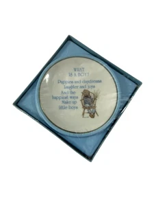 Retro Boys Nursery Decor VTG American Greetings Lasting Treasures Plate Poem NOS - Picture 1 of 7