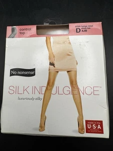 NWT No Nonsense Women’s Hosiery Pantyhose Silk Indulgence Size D Beige Mist  4JB - Picture 1 of 9