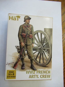 Sombrero #8162 Segunda Guerra Mundial Artillería Francesa Tripulación 32 Figuras Escala 1/72 Azul - Imagen 1 de 3