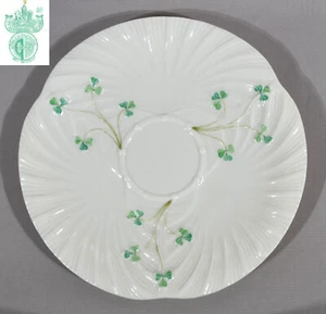 Belleek Harp Shamrock Plate 3rd Green Mark 9 3/8" - Picture 1 of 4