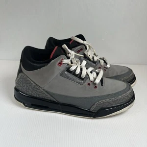 Nike Air Größe 7Y Jordan 3 Retro Stealth Schuhe Gebraucht Cool Grey Cement 398614-003 - Bild 1 von 7