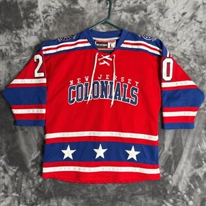 New Jersey Colonials #20 Diloreto Long Sleeve Hockey Jersey Youth Large - Picture 1 of 7